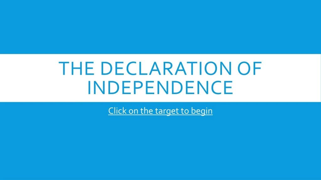 the declaration of independence