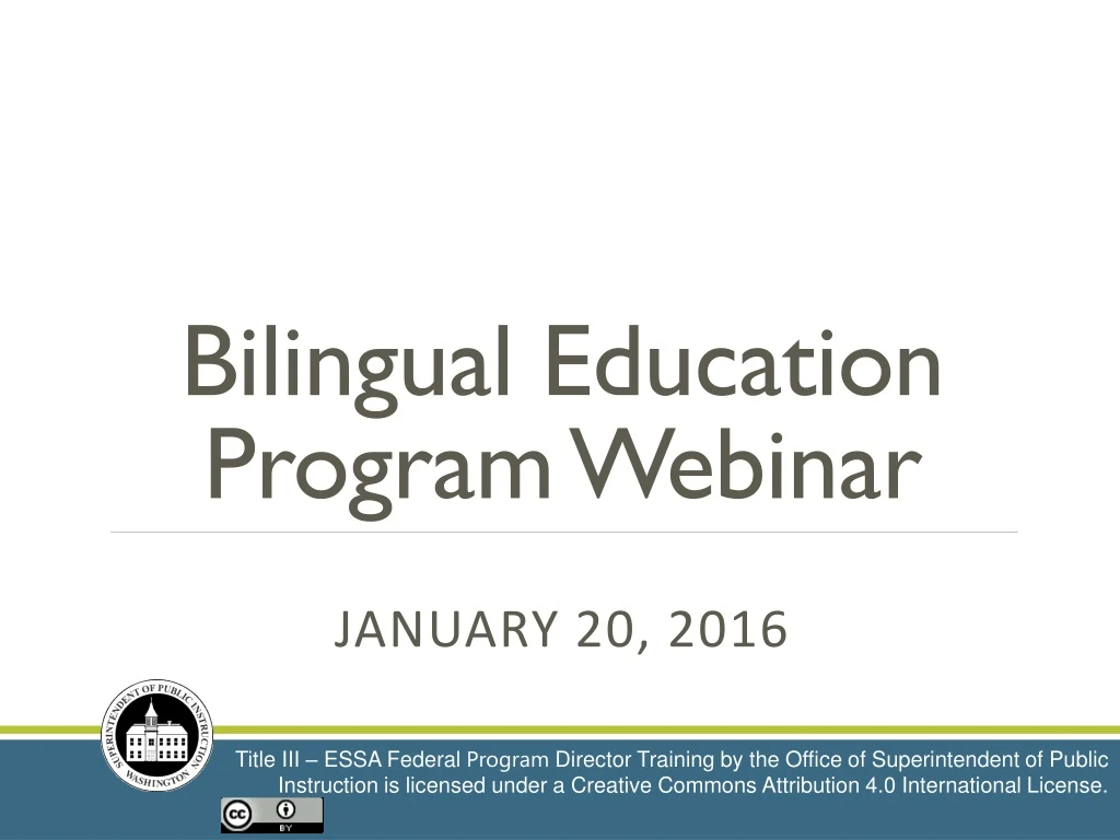 bilingual education program webinar