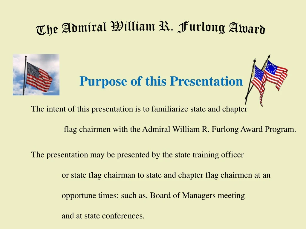 the admiral william r furlong award