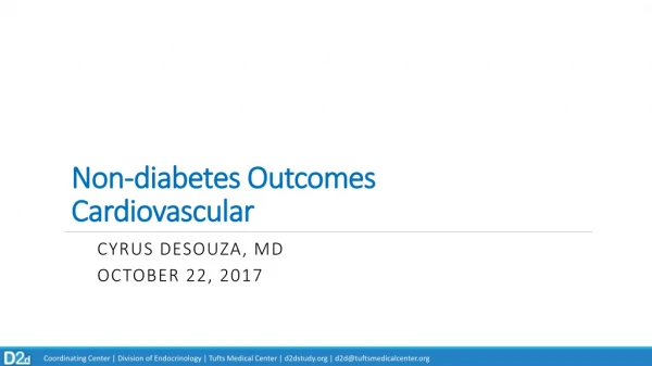 Non-diabetes Outcomes Cardiovascular