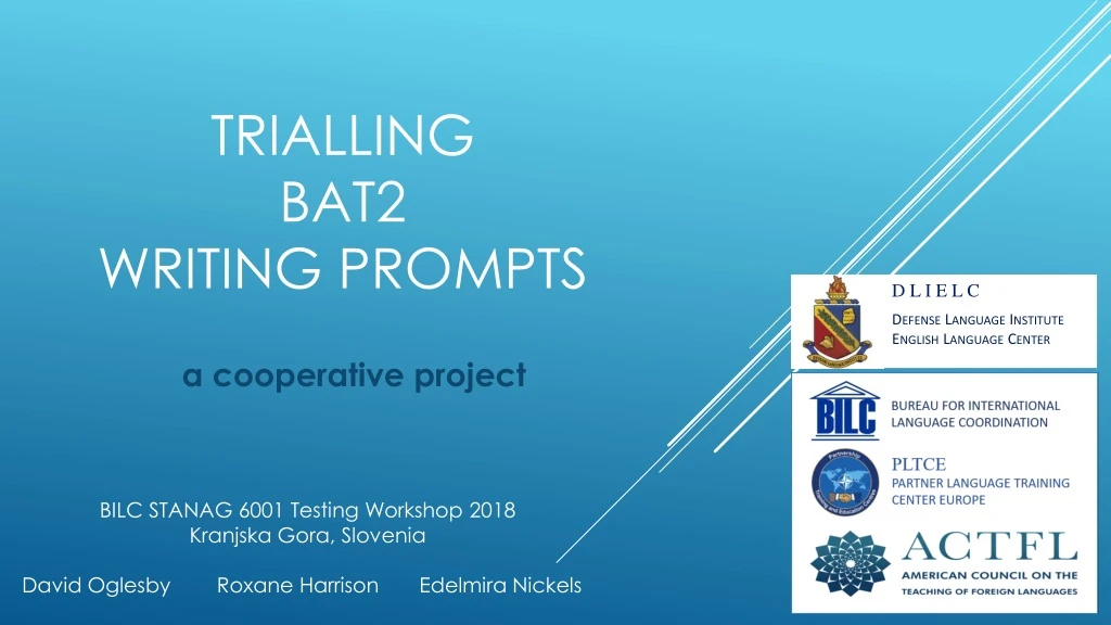 trialling bat2 writing prompts