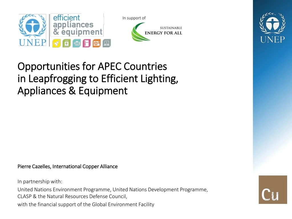opportunities for apec countries in leapfrogging to efficient lighting appliances equipment