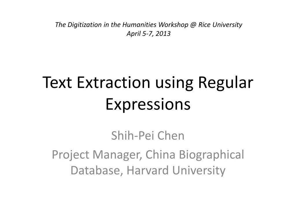 text extraction using regular expressions