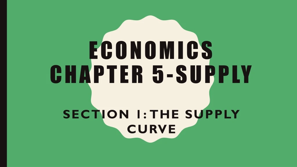economics chapter 5 supply