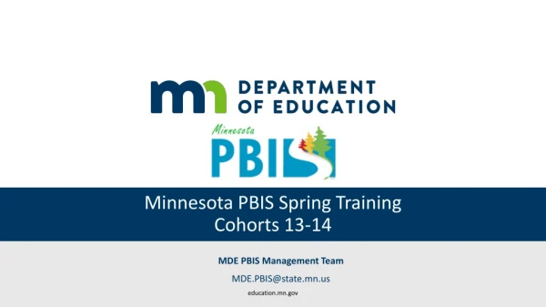 Minnesota PBIS Spring Training Cohorts 13-14