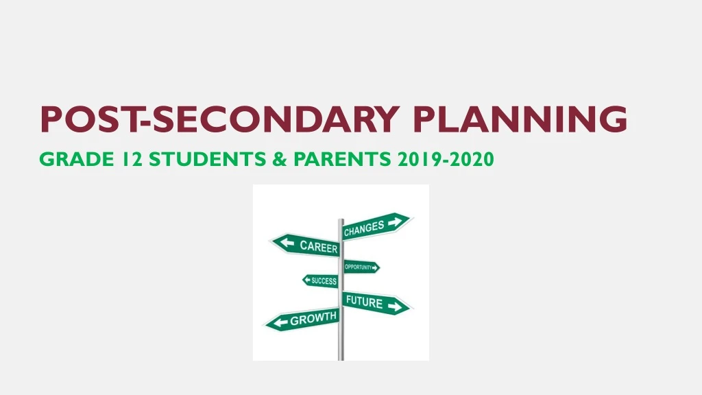 post secondary planning