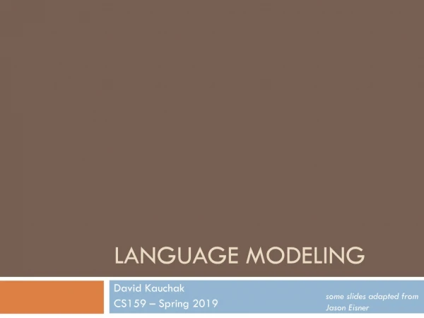 Language modeling