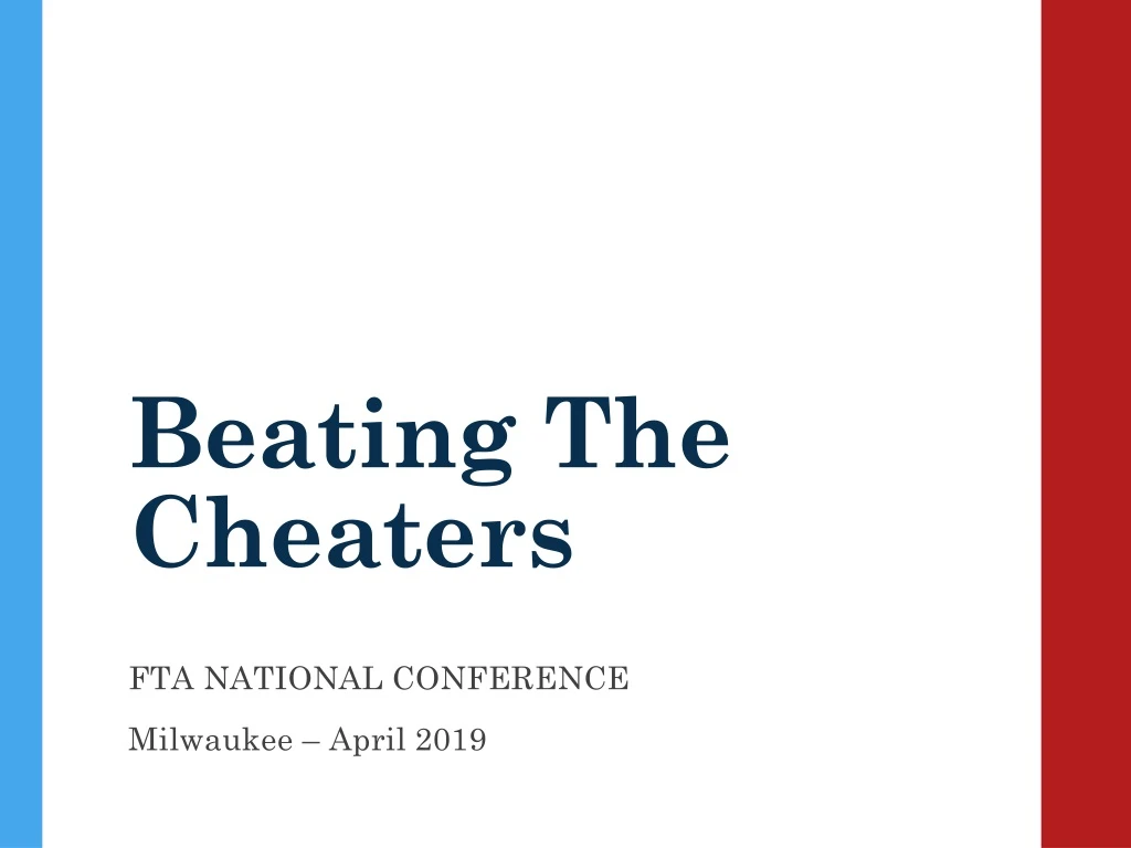 beating the cheaters