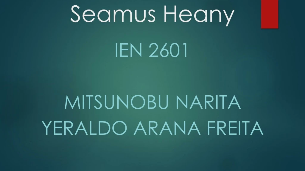 seamus heany