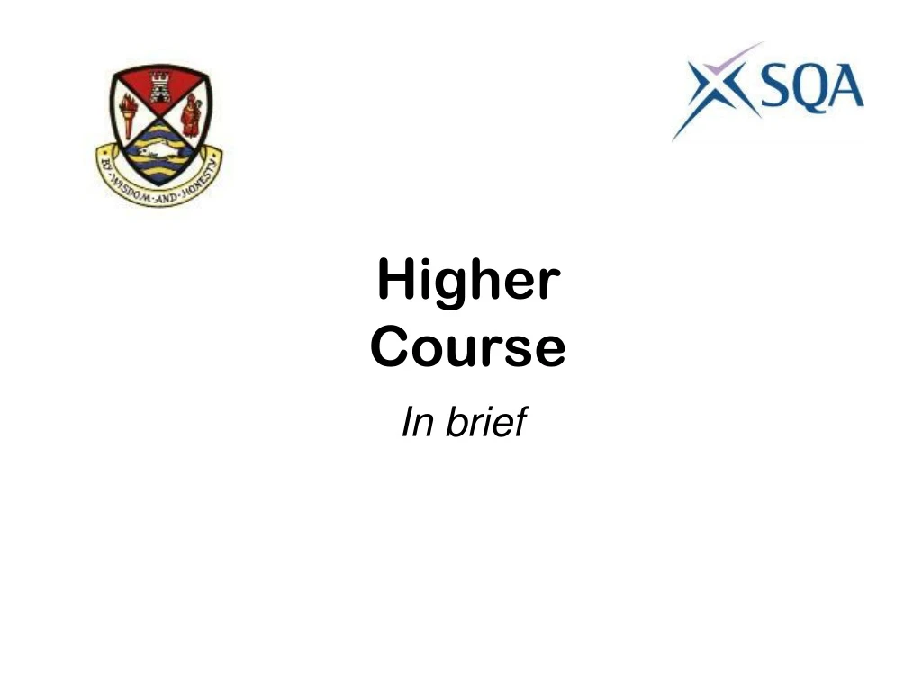 higher course