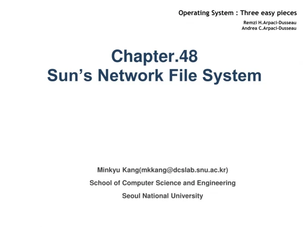 Chapter.48 Sun’s Network File System