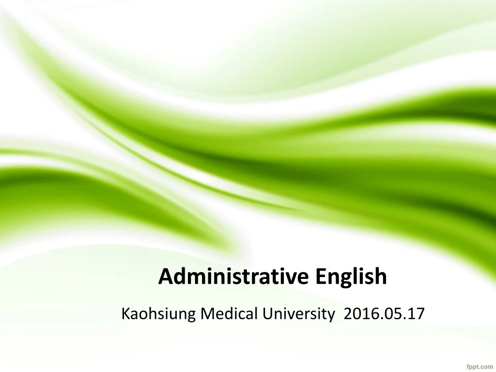 administrative english