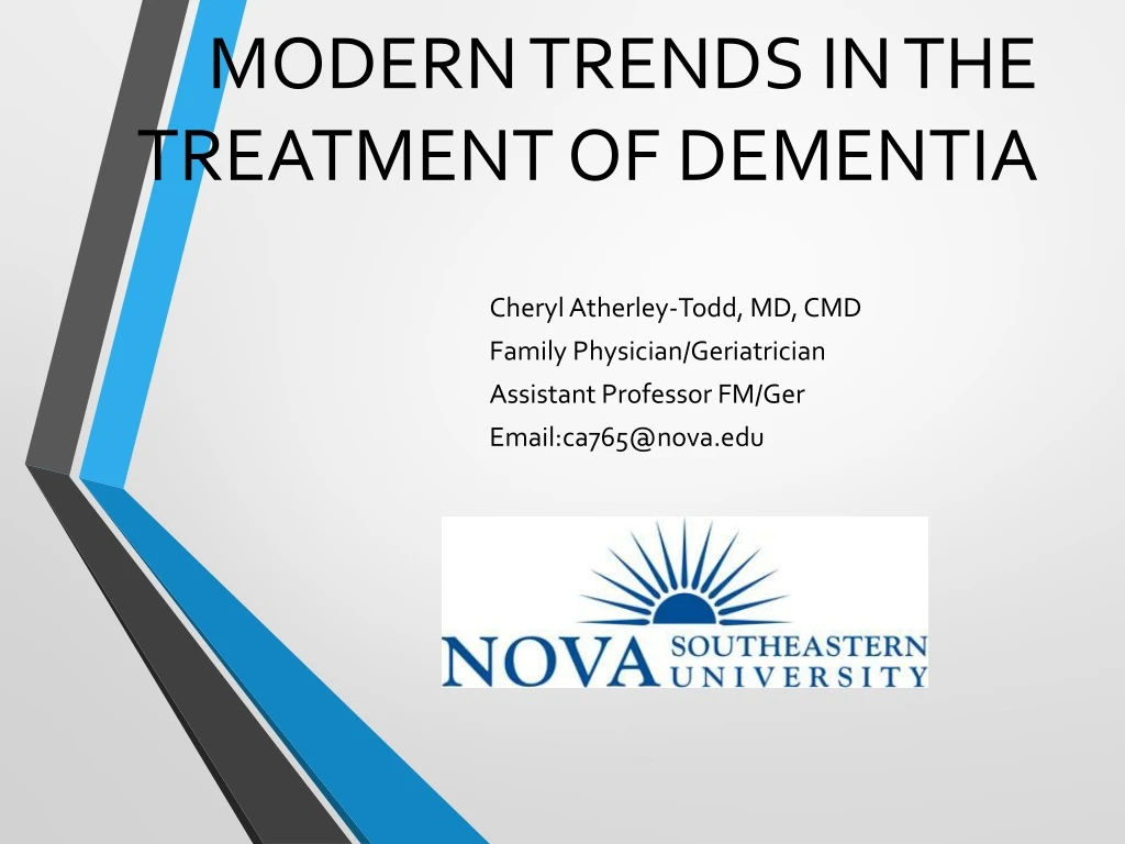 modern trends in the treatment of dementia