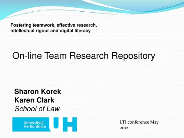 On-line Team Research Repository