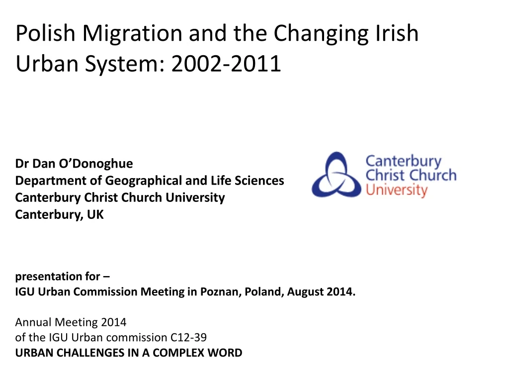polish migration and the changing irish urban