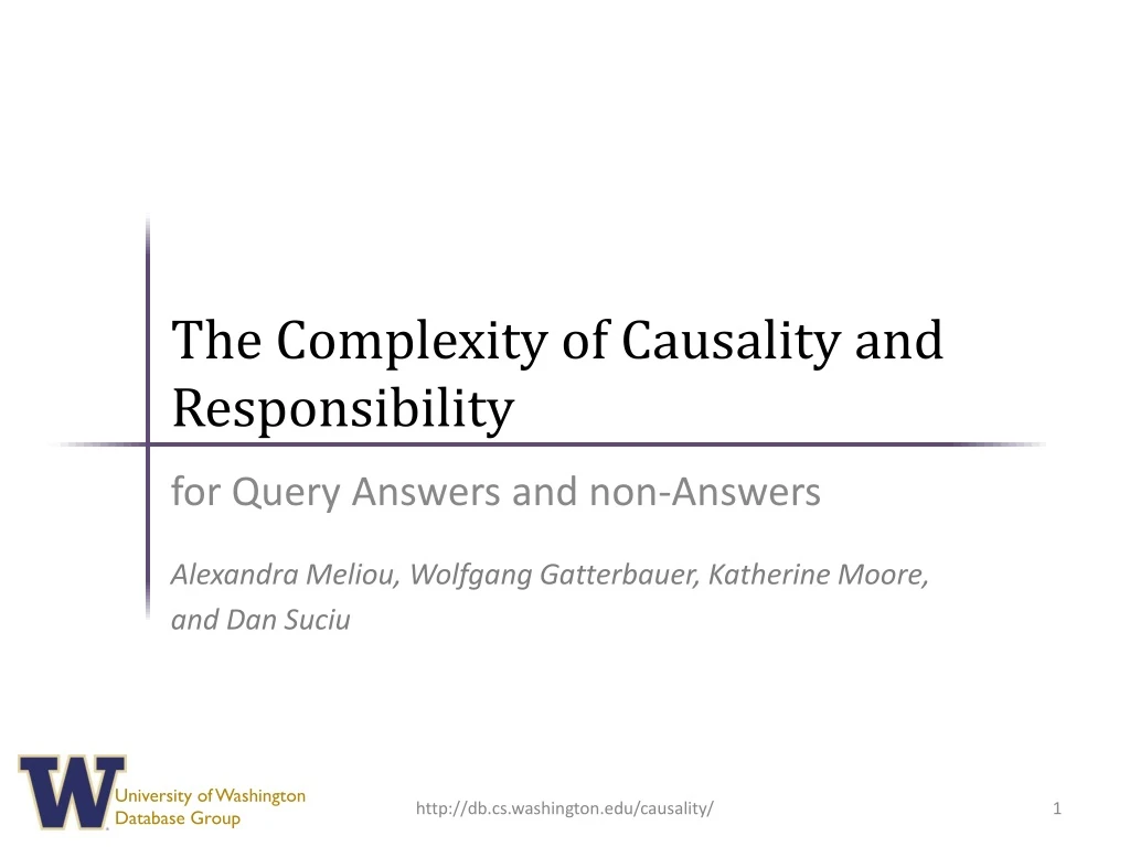 the complexity of causality and responsibility