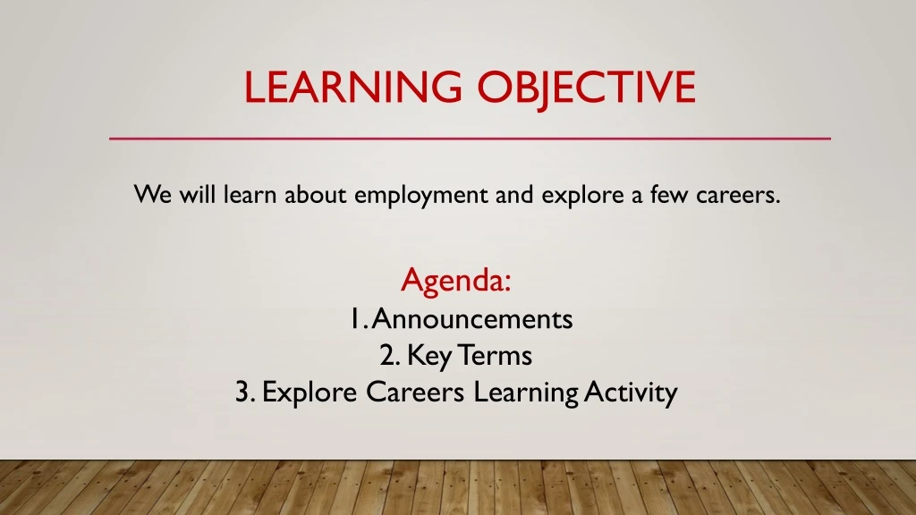 learning objective