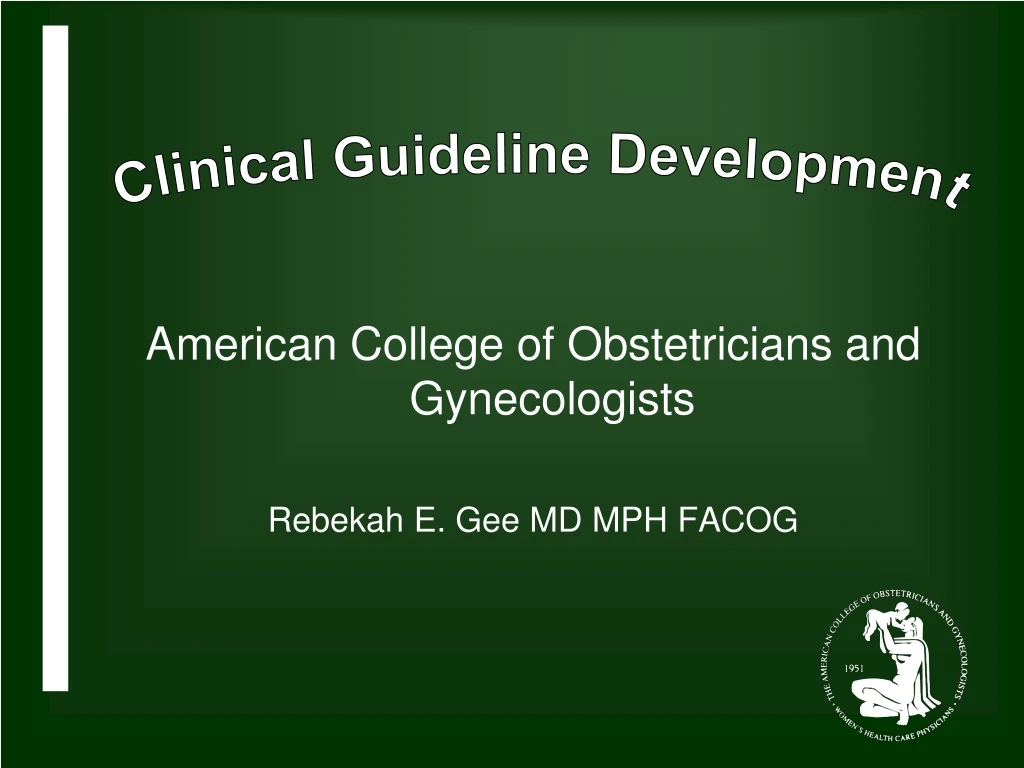clinical guideline development