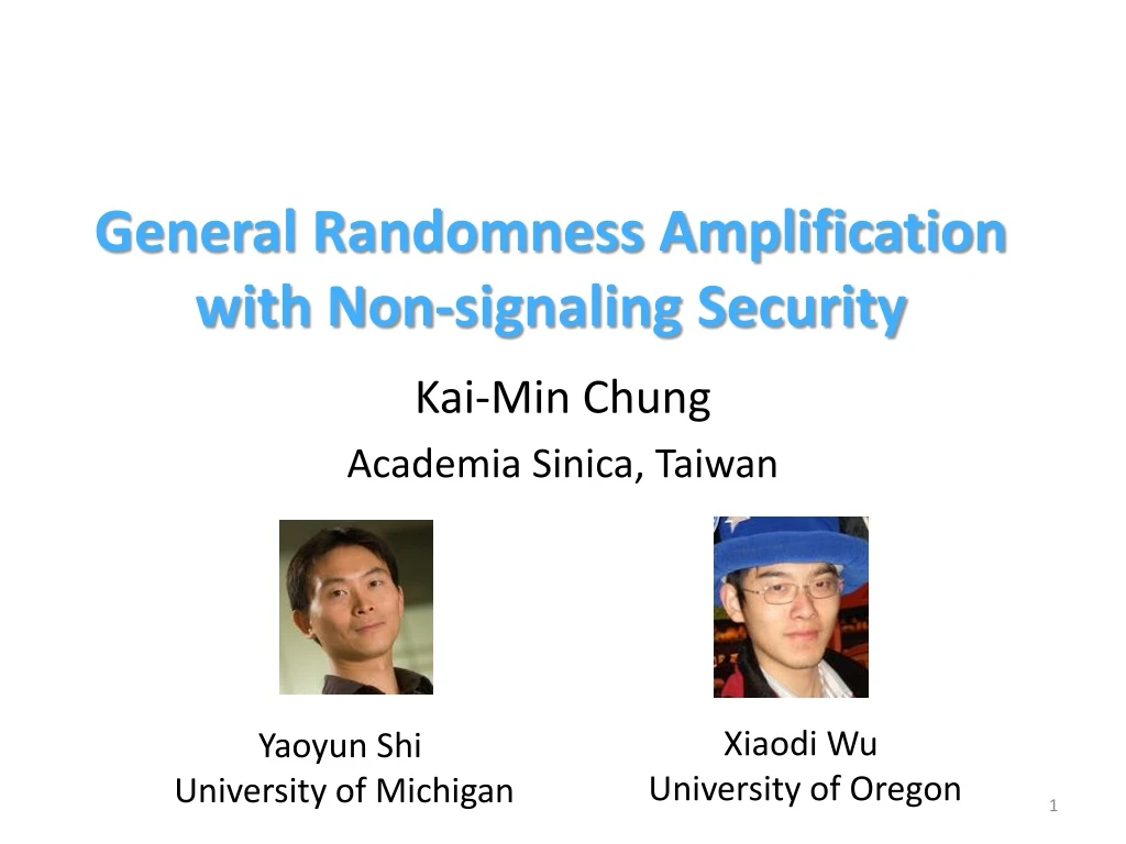 general randomness amplification with non signaling security