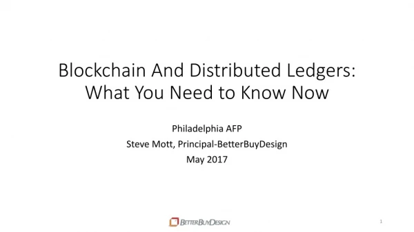 Blockchain And Distributed Ledgers: What You Need to Know Now