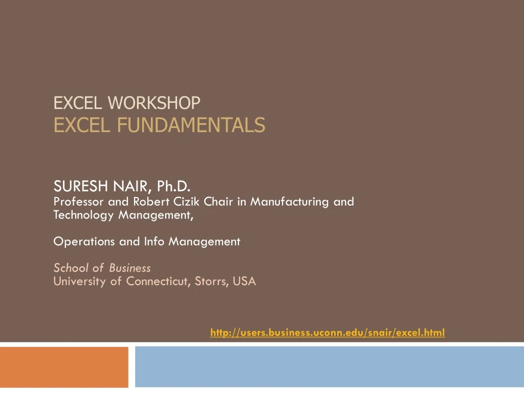 excel workshop excel fundamentals