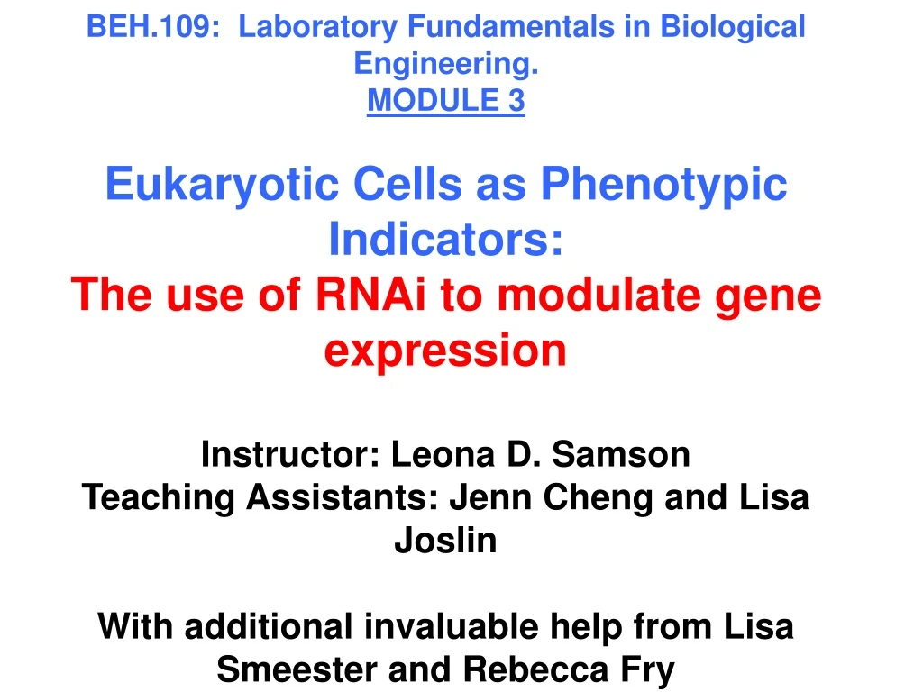 beh 109 laboratory fundamentals in biological