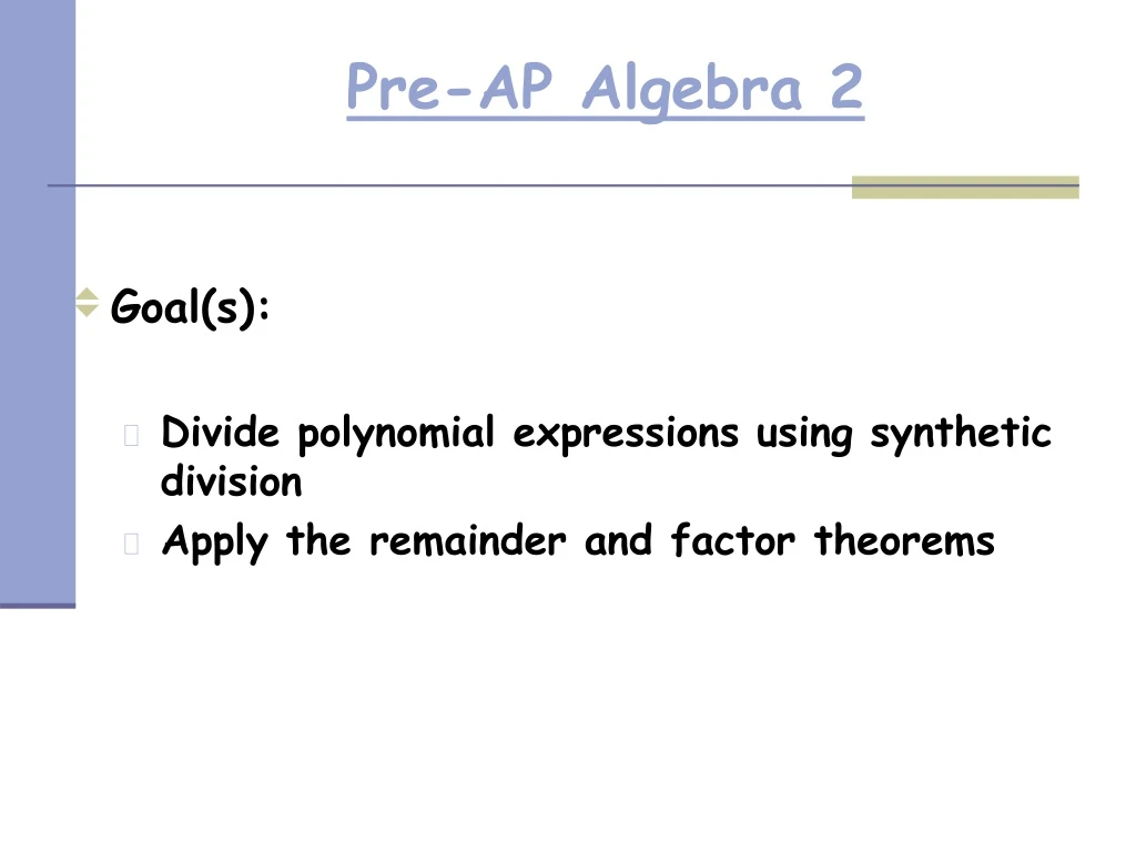 pre ap algebra 2