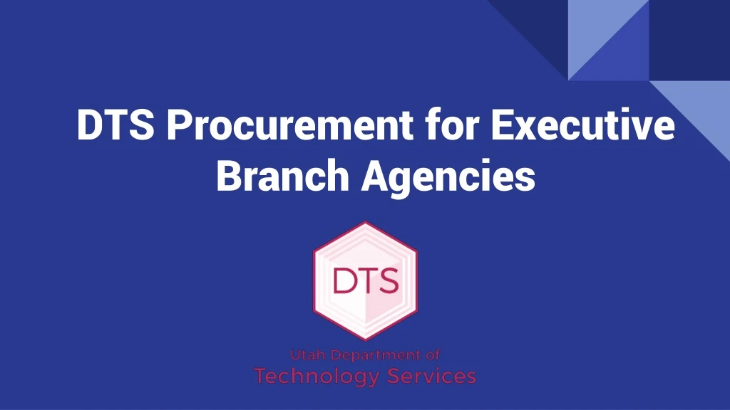 dts procurement for executive branch agencies