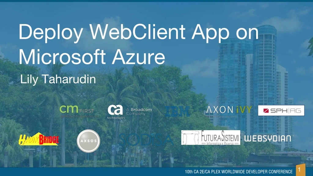 deploy webclient app on microsoft azure