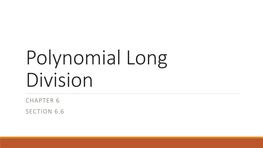 polynomial long division