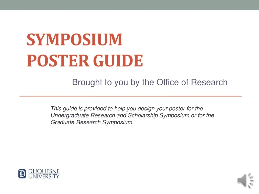 symposium poster guide