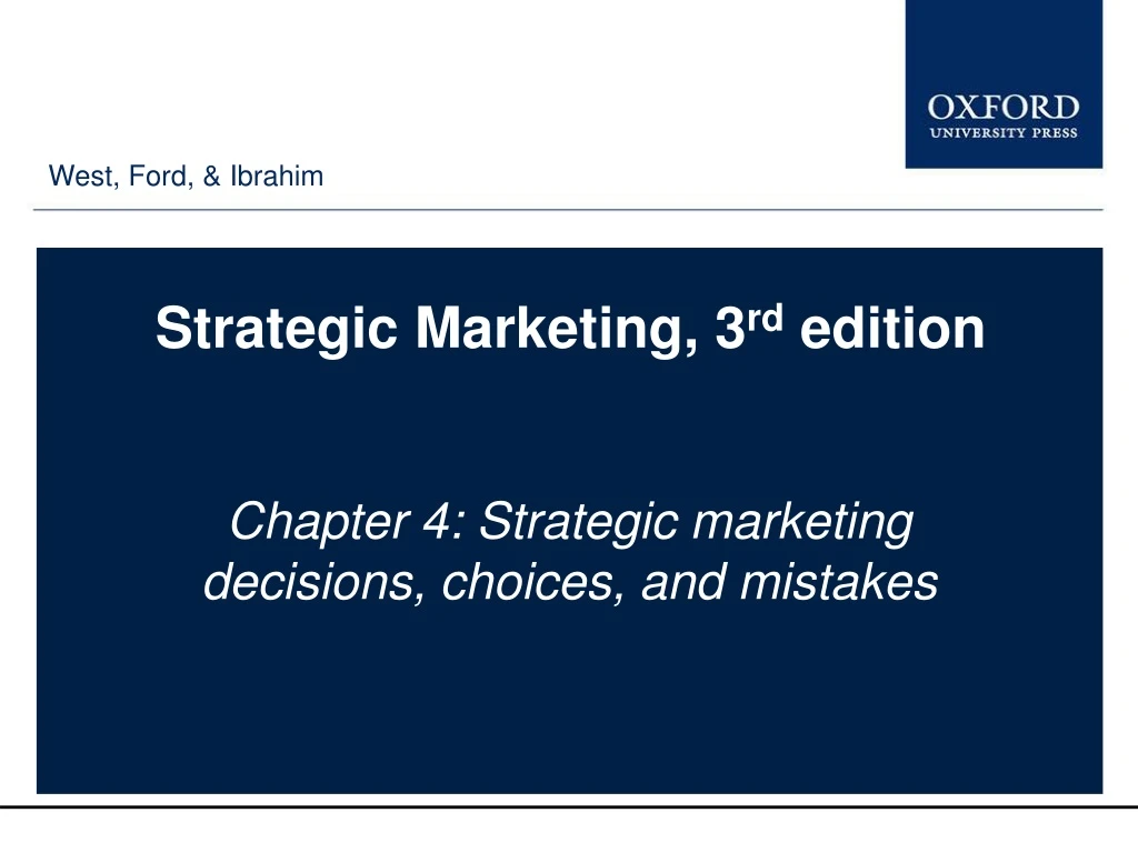 strategic marketing 3 rd edition