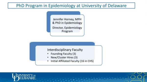 PhD Program in Epidemiology at University of Delaware