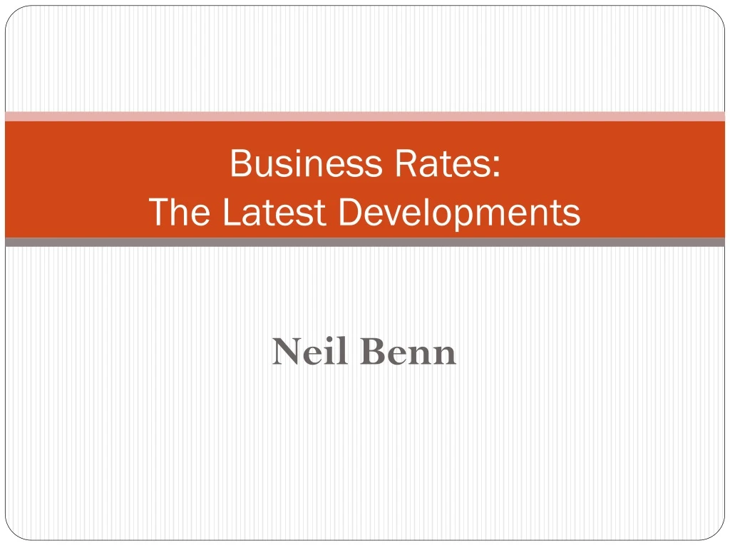 business rates the latest developments