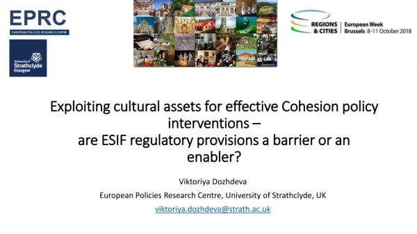 Viktoriya Dozhdeva European Policies Research Centre, University of Strathclyde, UK