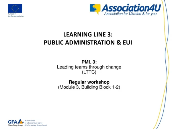 Learning line 3: Public Administration &amp; EUI
