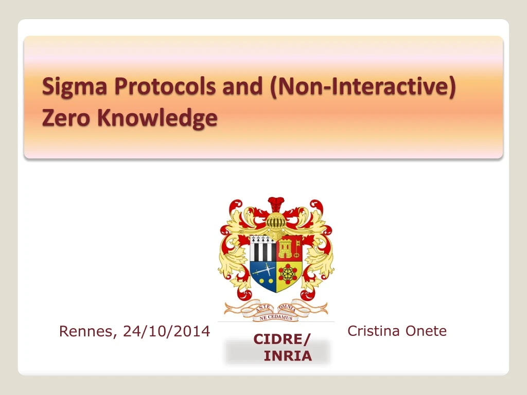 sigma protocols and non interactive zero knowledge