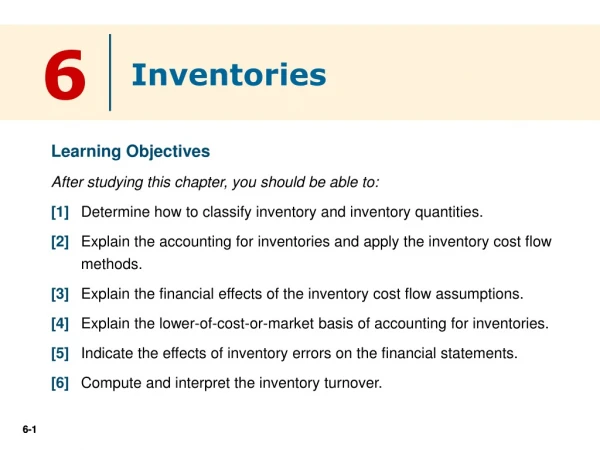 Learning Objectives After studying this chapter, you should be able to: