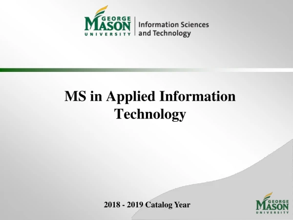 MS in Applied Information Technology