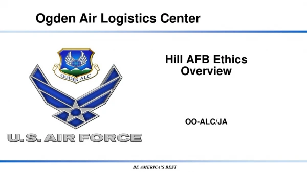 Hill AFB Ethics Overview