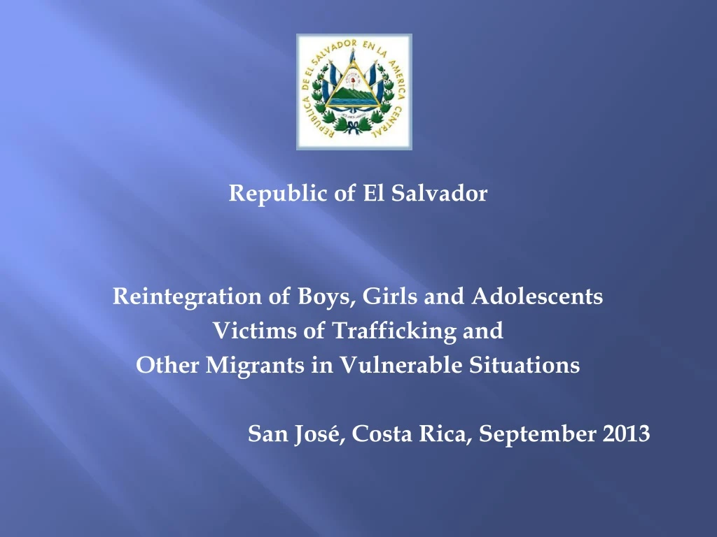 republic of el salvador reintegration of boys