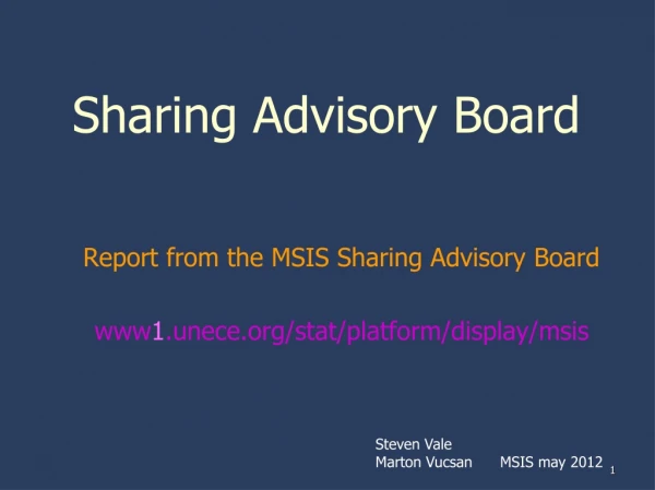 Sharing Advisory Board