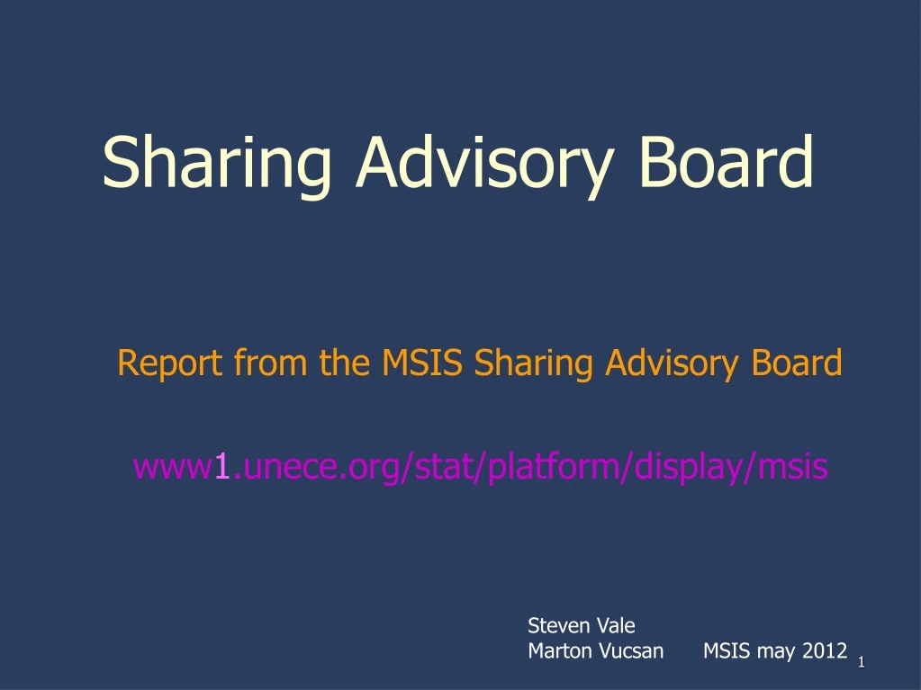 sharing advisory board