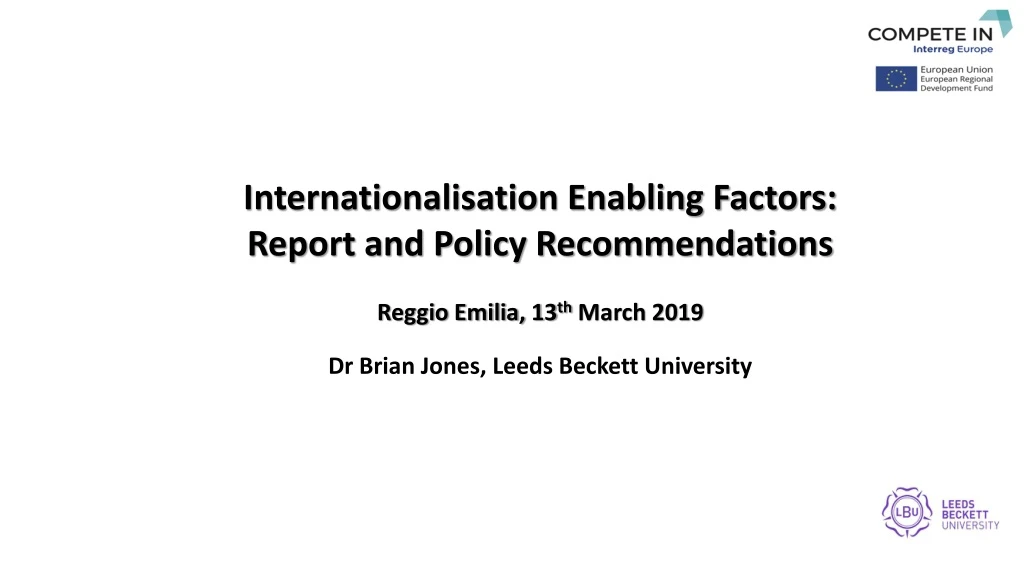 internationalisation enabling factors report