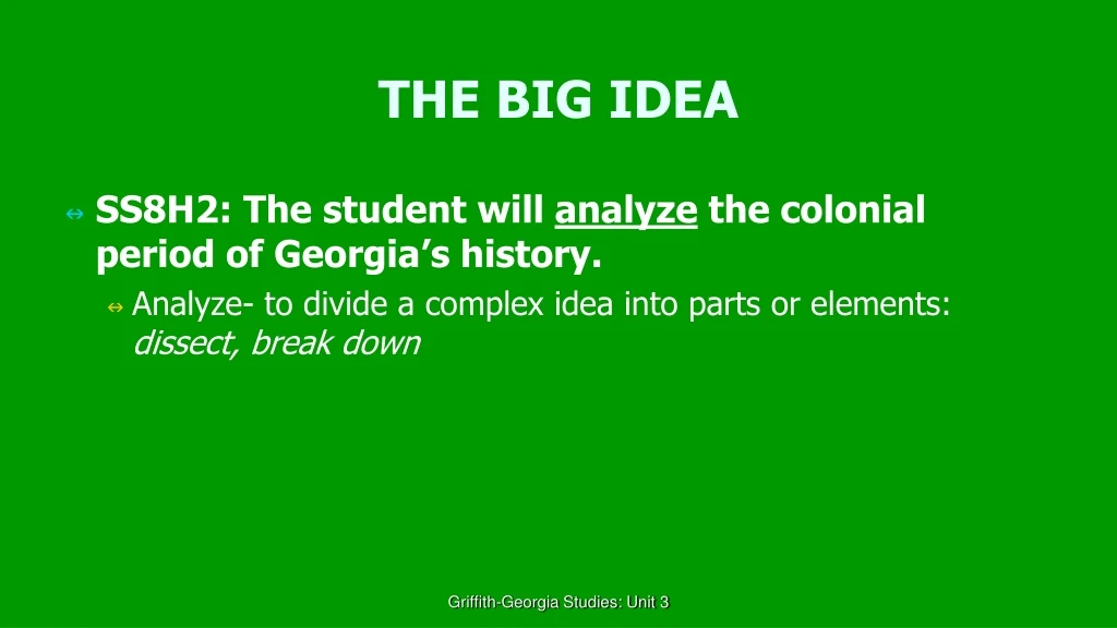 the big idea