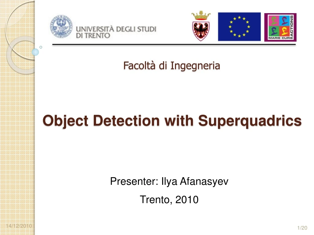 object detection with superquadrics