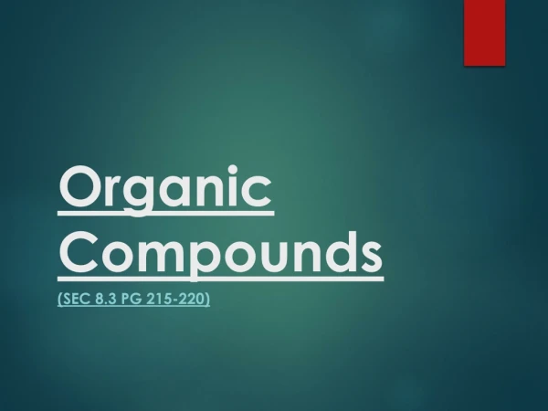 Organic Compounds