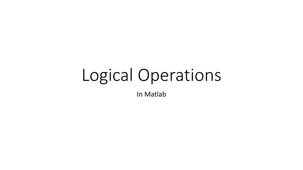 logical operations