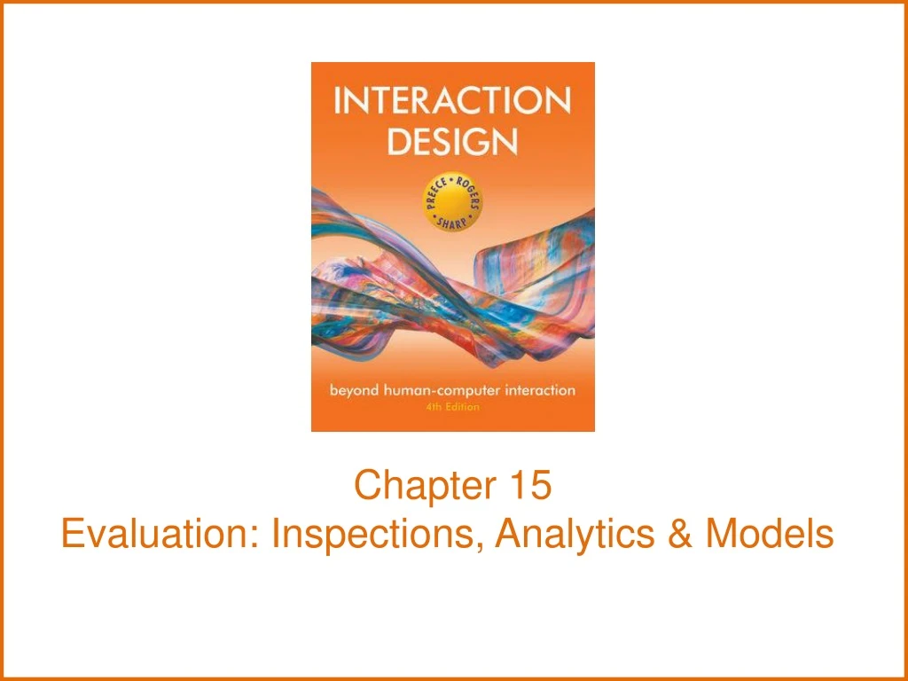 chapter 15 evaluation inspections analytics models