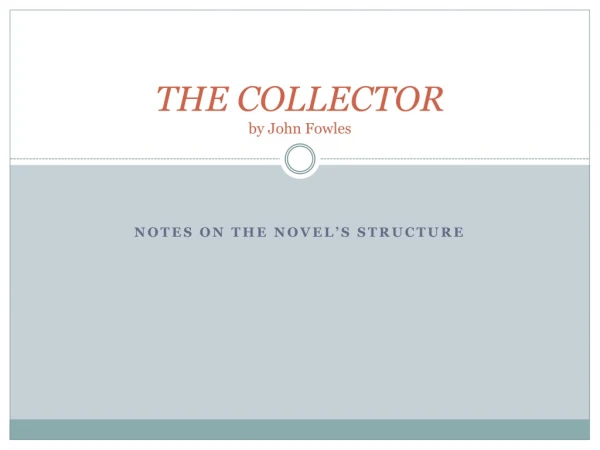 THE COLLECTOR by John Fowles